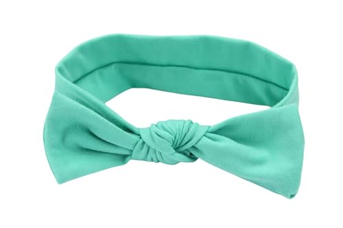 Koolgil Baby Girl's Newborn Baby Bowknot Soft Cotton Headband Toddler Hairband (Turquoise, One Size)