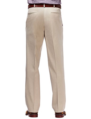 Haggar Clothing Men's Sustainable Stretch Chino Flat Front Straight Fit Pants2