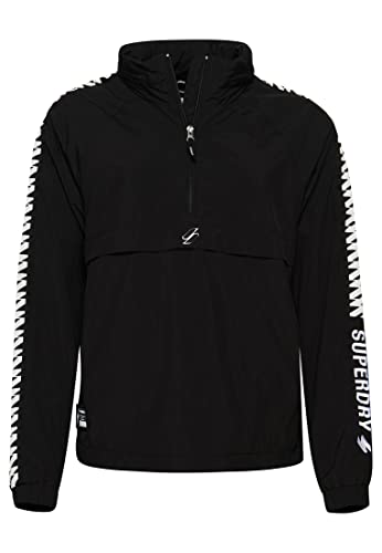 Superdry Womens Code Essential Tape Overhead Jacke, Black, M