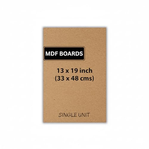 Image of ArtzFolio MDF Board 2.1mm Thick Cutout Sheets for DIY Art Craft Project | Unfinished Sides Engineered Wood Blanks for Paintings, Laser, Engraving | 13x19 inch (33x48 cms) | Single Piece