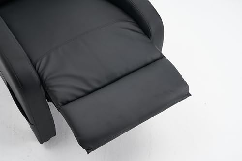Requena Recliner Armchair, PU Leather Sofa Lounge Seating with Adjustable Leg Rest and Reclining Functions for Living Room HQ-8256 Black