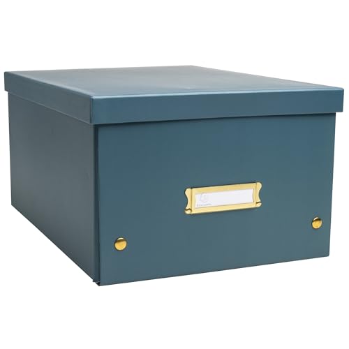 Exacompta - Ref. 62353E - 1 Boîte de rangement Néo Déco - en carton - livrée à plat - facile à monter grâce aux boutons pression - format A4 -...