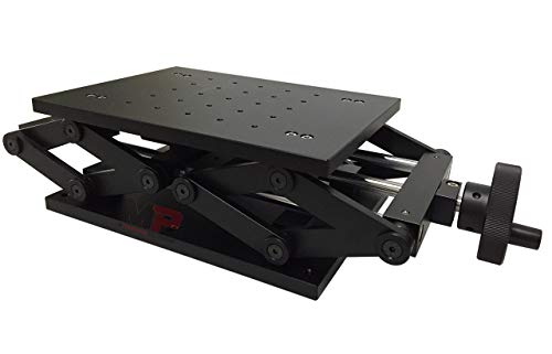 🔥 Flash Sale Lab Scissors Jack, MPositioning L01Z-70 Aluminum Laboratory Jack Lift Table 160 x 220 Platform Size, Smooth Motion in 70 mm Z Axia, Support Loading 30kg