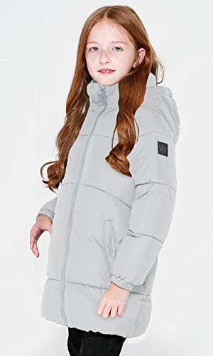 SOLOCOTE Girls Winter Coats Heavyweight Mediun Length Warm Jackets Down-like Cotton Wadding Outwear 3-14Y3