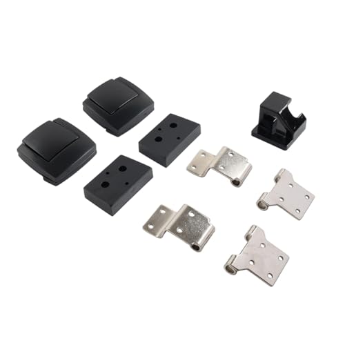 Bacar 2 Pcs Cerraduras para Baúl Trasero en Aluminio + ABS Negro y Plateado para Harley Electra Glide Classic (EFI) - FLHTC 2007-2013 miniatura 1