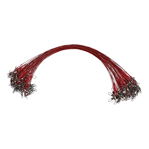 JUMPLAWN 100pcs High-Strength Fishing Wire Leader Rigs with Snap Tackle for and Freshwater Fishing