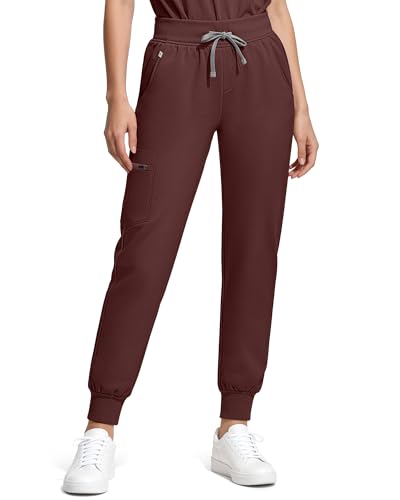 Image of Medical Scrubs for Women Pants, Soft Stretch & Breathable Joggers | Drawstring Womens Scrub Cargo Pants with 5 Utility Pockets, Bottoms Keep 12-Hour Shift Comfort for Healthcare Professionals