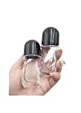 YYNGJCK 2 Packs Glass Empty Roller Bottles with Plastic Roller Ball, Deodorant Roll On Massage Containers with Cap For Essential Oils Perfume Cosmetics (30ml/1 Oz)