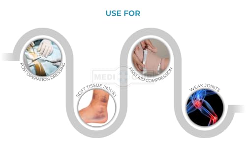 Medigrip Elastic Adhesive Bandage(10cm x 4cm, Skin Colour, 1 Piece)