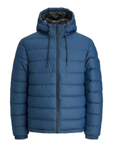 JACK & JONES Jcopoint PU Puffer Jacket BF, Gris, S Hombres
