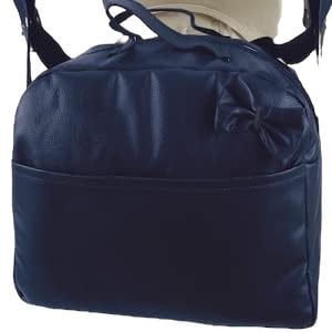 Bolso para carrito bebe polipiel acolchado (Azul marino)