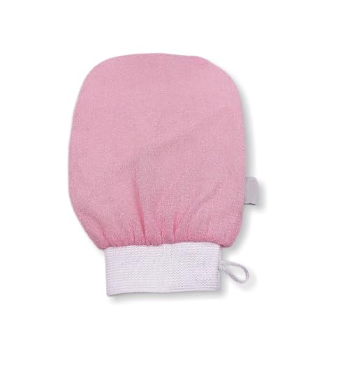 Hammam - Guantes para eliminar la piel muerta, guante exfoliante corporal, guante de exfoliación profunda (rosa suave)