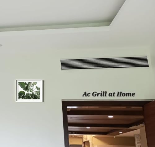 Image of Premium Central air Conditioning Grille- Linear Bar Grilles - Aluminium Powder Coated Grill, Ventilation Grill, Home Grill, ac Jali, Grill for Wall, Sidewall and Ceiling (16 inch * 6 inch)