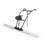 TOMAHAWK 37.7cc Gas Concrete Power Screed Cement Finishing Vibrating Motor with 12ft Aluminum Board Straight Edge Bar Vibra Finisher Set