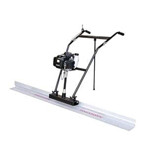 TOMAHAWK 37.7cc Gas Concrete Power Screed Cement Finishing Vibrating Motor with 12ft Aluminum Board Straight Edge Bar Vibra Finisher Set