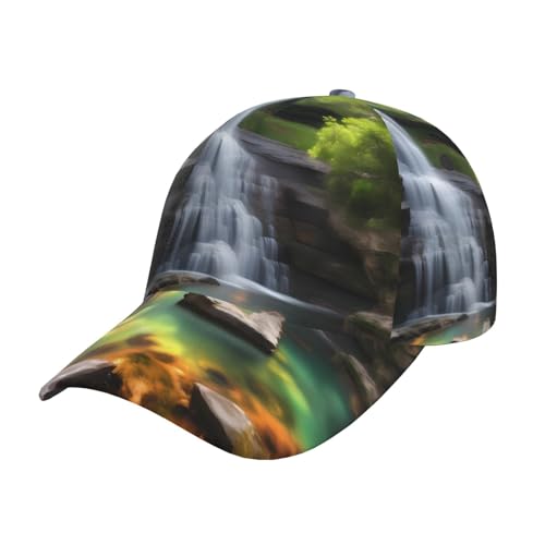 Waterfall Views Baseball Cap Adjustable Size for Running Workouts and Outdoor Activities All Seasons