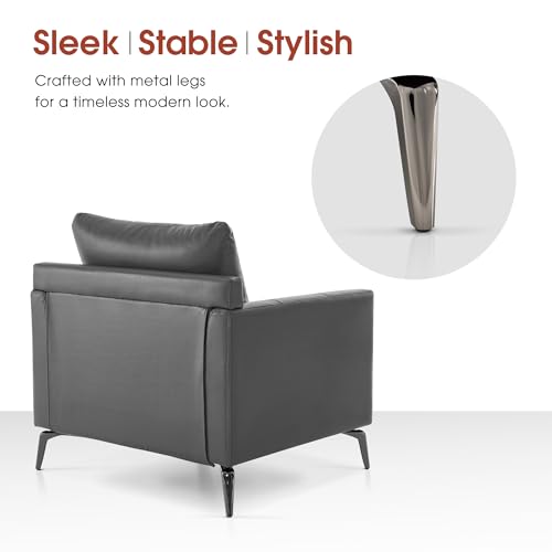 Sillón Moderno Plegable Gris miniatura 5