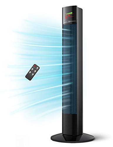 Tower Fan, Taotronics 36” Oscillating Tower Fan with Remote, 3 Modes, 3 Speeds