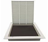 Steel Fixed Bar Return Air Filter Grille with Plenum Box - 24 x 24 T-Bar Lay-in Drop Ceiling