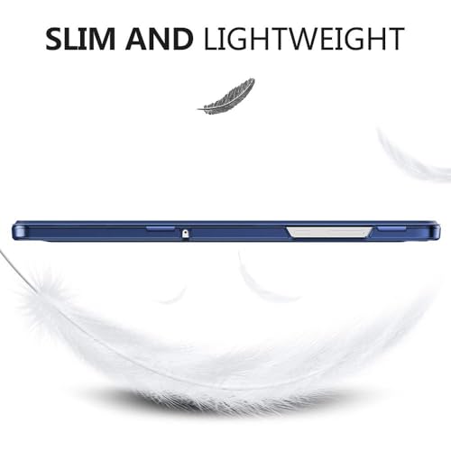 MoKo for Samsung Galaxy Tab A11 Plus / A11+ Case 11 Inch 2026, Galaxy Tab A9 Plus / A9+ Case 11 Inch 2024, Slim Stand Hard PC Translucent Back Shell Smart Cover, Auto Wake/Sleep, Navy Blue by MoKo - Image 7