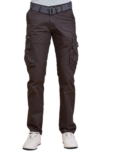 Image of BEEVEE Mens Fixed Waist Cargo Pant with Belt.