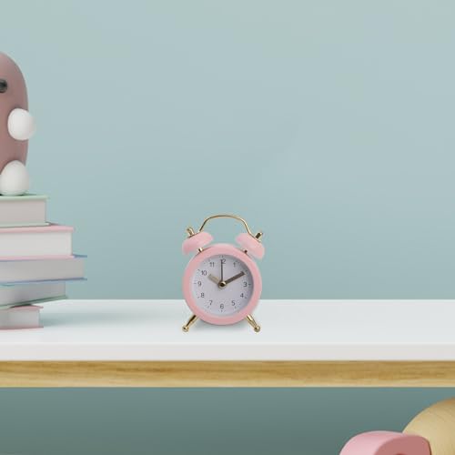 Image of Home Centre Plastic Casablanca Analog Table Clock - 5x8cm,Pink