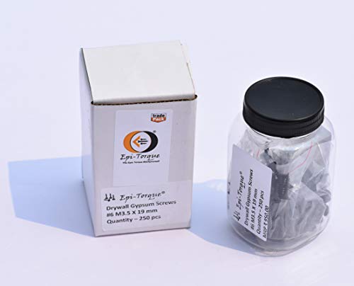 Image of Drywall Gypsum Black Screw Sharp Point Size #6 M3.5 X 19mm (Pack of 250 Pcs)