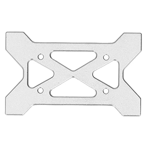 plplaaoo 1/10 RC Montaje de batería Placa de batería de aleación de Aluminio CNC liviano y Duradero mecanizado para orugas de Distancia Entre Ejes de 313 mm SCX10 I II III Plata 72x44x5 mm