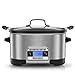 Crock-Pot CSC024 Olla de cocción lenta, 240 W, 5.6 litros, Acero Inoxidable, Gris