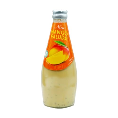 Generic Niru's Mango Faluda Flavoured Drink 290Ml Refreshing Fruit And No Preservatives Contains Mango Flavor, Basil Seeds And Nata De Coco