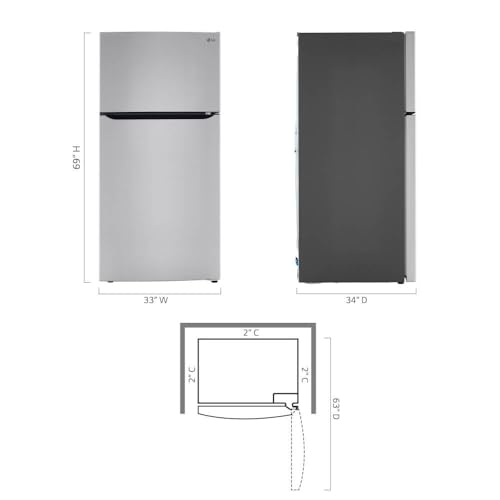 LG LRTLS2403S Freezer-on-Top, Stainless Steel on Fridge.com