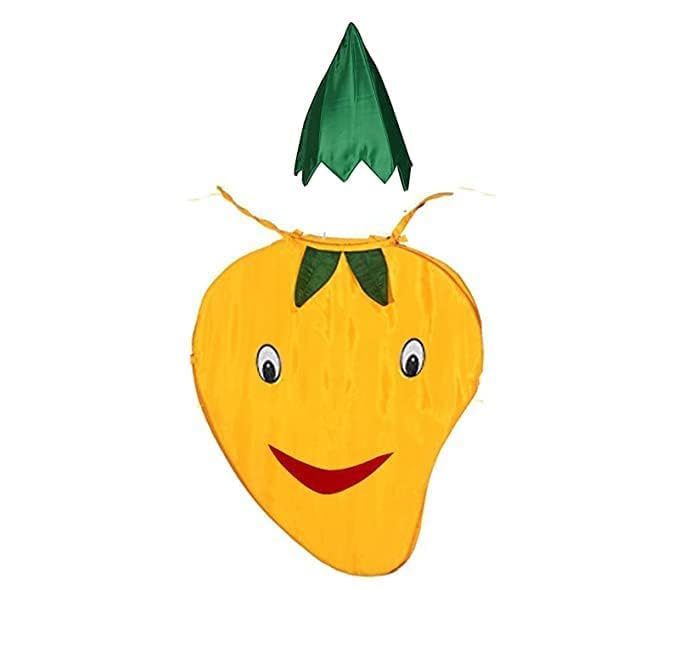 MODERNAZ Fruit dress for kids | cutout with cap kids fancy dress costume (fruit mango, apple, watermelon, grapes) (2-4 Years, Mango) (B0D3FG94D8) Amazon Price History, Amazon Price Tracker