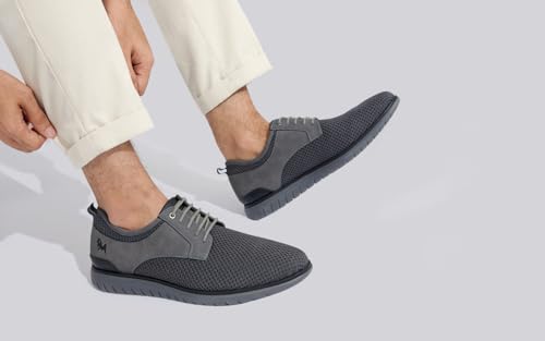 Image of Neeman's The Derbies for Men | Knit Base and Faux Leather Derby Sneakers | Comfortable and Breathable Mesh