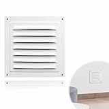 SCHLANKES UND FUNKTIONALES DESIGN - Dieses Lüftungsgitter hat eine saubere weiße Oberfläche, die nicht nur die Ästhetik des Lüftungssystems verbessert, sondern auch nahtlos in Wohnungen, Büros oder Wand- oder Deckeninstallationen installiert werden kann, wodurch es ideal für die Lüftung und Entlüftung in Bädern, Büros und Räumen ist