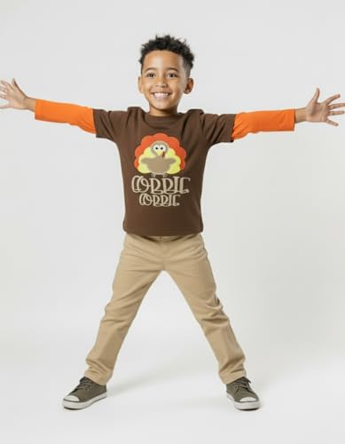 Image of Unique Baby Boys Layered Long Sleeve Kids Toddler Graphic T Shirt