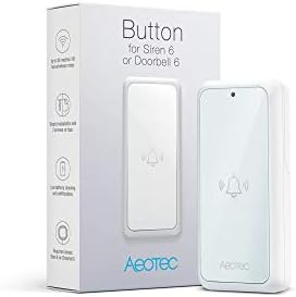 AEOTEC Button for Doorbell 6, Smart Home Chime Extension Accessory, IP55 Waterproof, Battery Powered, 433 MHz