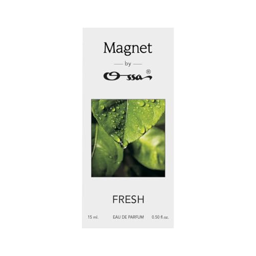 Image of OSSA Magnet Fresh Eau De Parfum 15 ml for Men & Women | Long Lasting Unisex Perfume with Lemon, Patchouli, Cedarwood, Musk & Amber | Fresh Citrus Woody Fragrance for Regular Wear & Travel