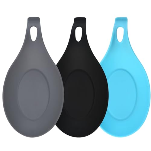 MUNSKT 3PCS Porta Mestoli Da Cucina, Poggiamestolo Del Silicone, Uso Al Legno, Ferro, Cucchiaio Di Tè,Articoli Stoviglie, per la Soggiorno, ect