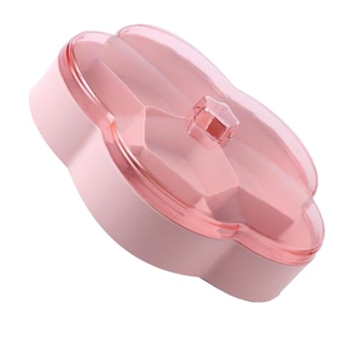 SEWACC 透明カバー付き仕切り干果盤 おしゃれプラスチック製軽量スナックトレイ キャンディーナッツ収納ボックス パーティーや 再利用可能