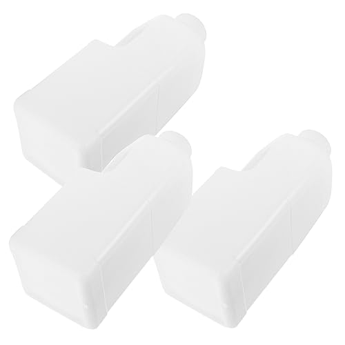 Unomor 3pcs 2l Food Plastic Bucket Milk Bottle with Scale Milk Pitcher with Lid Storage Jug with Caps Milk Carton Cup Storage Bottles Clear Water Bottles Milk Pitchers Oil Jug Hdpe White