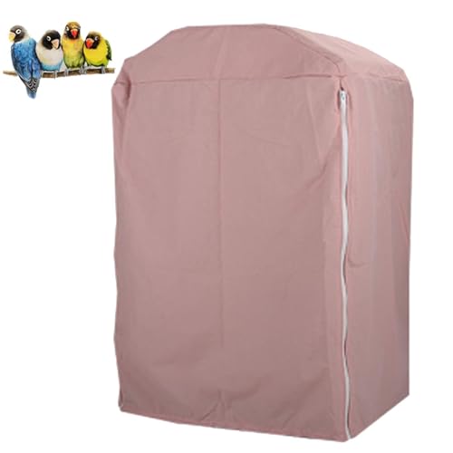 Image of QBLEEV Birdcage Cover, Parrot Cage Night Cover Shade, Universal Cage Covers | Pet blackout windproof light-proof sleep reduces distractions night tear-resistant cloth without cage-14.1x18.5x26.7 inch(LxWxH)