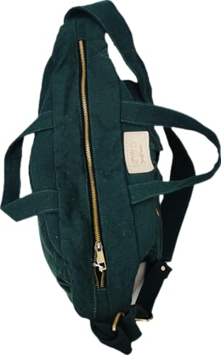 Image of ROUGH Canvas Cotton messenger bag.15'' Lap top. Large size 36x27x11 cm(12Ltr) Metal zipper closure. Allround pockets. Vintage look. Antique fittings.Sustainable