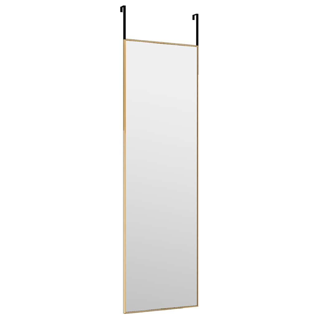 Espejo de puerta dorado 30 x 100 cm cristal aluminio con gancho