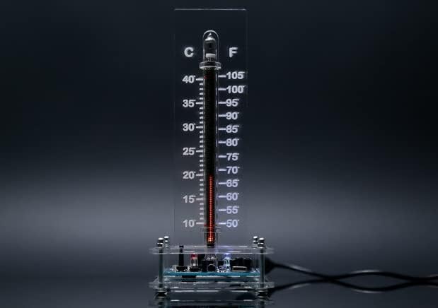 IN-13 Nixie Tube Room Thermometer NIXIETHERM Fully Assembled RGB LED with Enclosure and Adapter