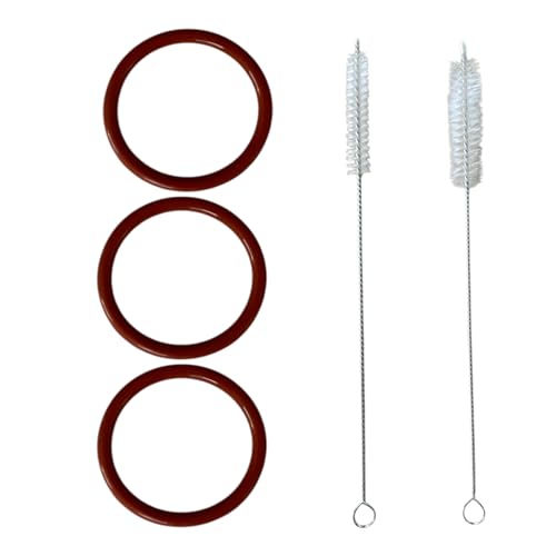 Maintenance Set with 3 Seals and 2 Brushes for DeLonghi Automatic Coffee Machines: Magnifica, PrimaDonna, Perfecta, and More