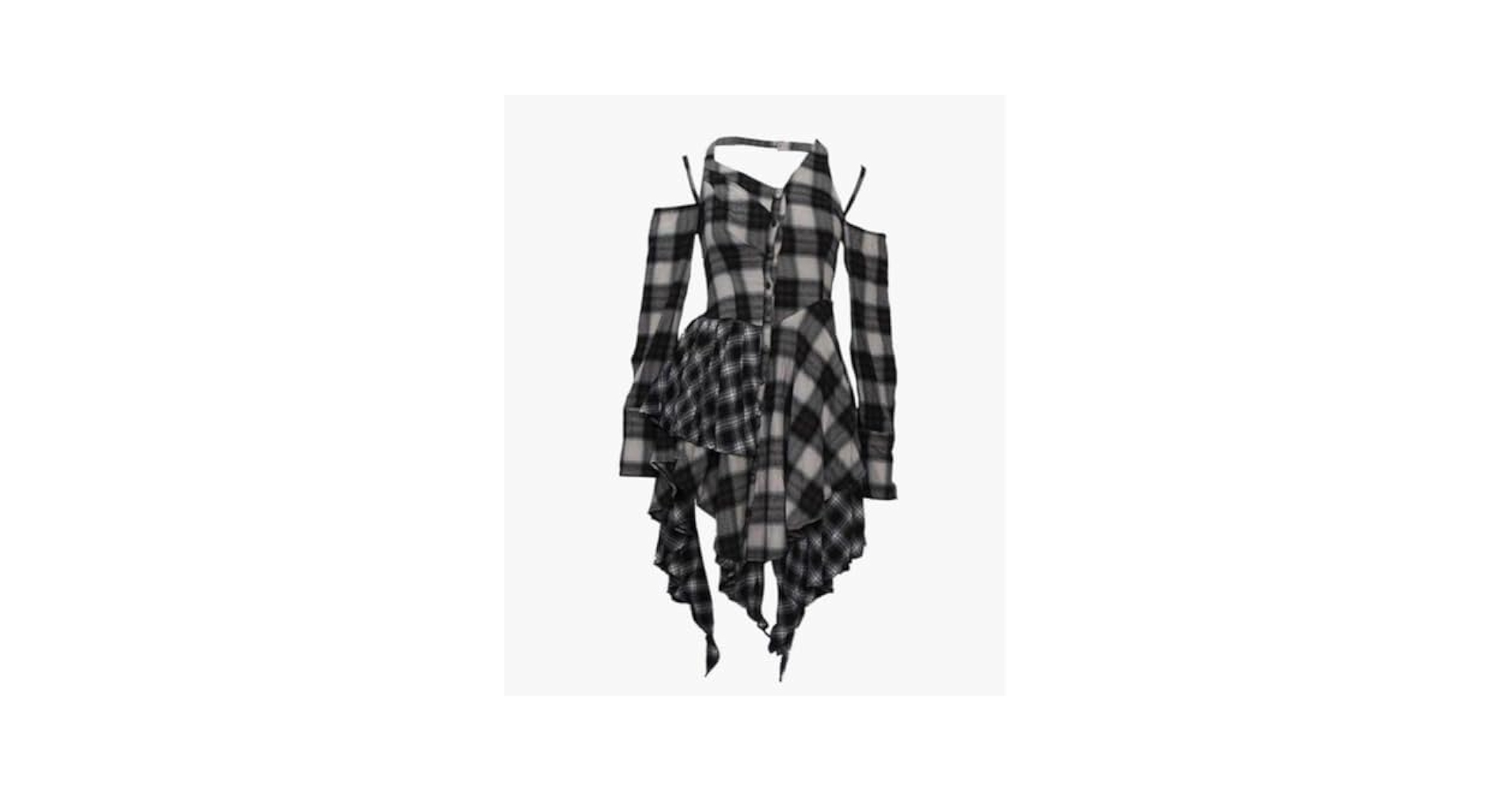 トップス theredthread S layered dress bug check THEREDTHREAD / ザレッドスレッド】S layered dress bug check