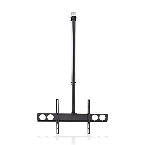 Adjustable Height TV Ceiling Mount - Tilting Vertical VESA Universal Monitor Mounting Bracket
