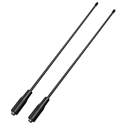 SAMCOM 15.1-Inch Whip Antenna VHF/UHF (144MHz/440-470Mhz) Dual Band 20 Watts Antennas for FPCN30A/FPCN10A or Other Radios (2 Packs)