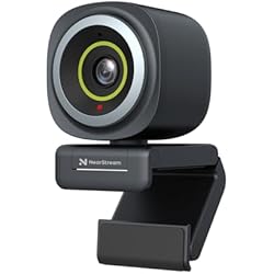 NearStream 4K Webcam for PC, HDR 1080P 60FPS Streaming Webcam with Noise Canceling Mic, Software Control, 45°-95°Adjustable FOV, Auto Focus, AI Framing, Works with Google Meet/Zoom/Skype (V08AF)