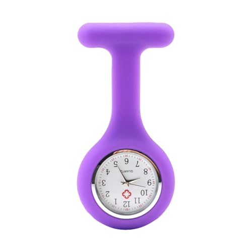 ACOLY Reloj Digital De Silicona Morado Con Broche. Diseño Para El Control De Infecciones, Para Personal Sanitario (enfermeras, Médicos Y Paramédicos).